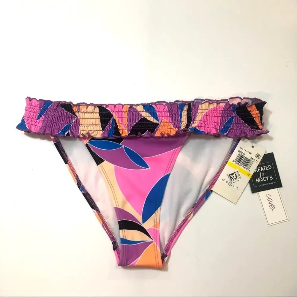 Salt+Cove Kaleidescope Smocked Bikini Swim Bottom